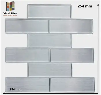 Vividtiles Clean Silver Brick Style Backsplash Decor Popular 3D Peel and Stick Wall Tiles for Indoor Usage - 1 Sheet
Vividtiles Clean Silver Brick Style Backsplash Decor Popular 3D Peel and Stick Wall Tiles for Indoor Usage - 1 Sheet