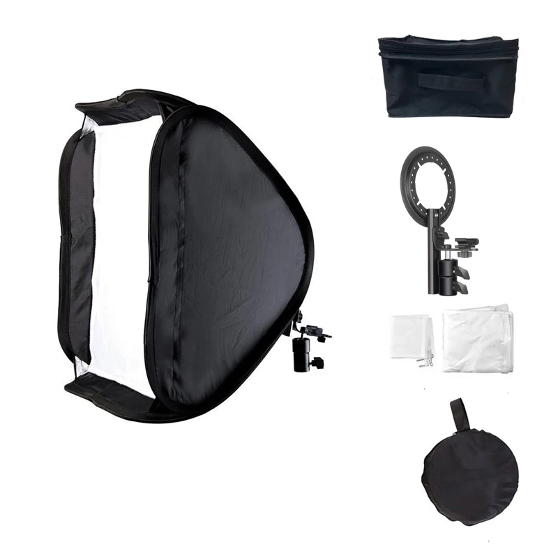 New 60*60cm Flash Foldable Portable Softbox with L Shape Support Speedlite Bracket Universal Mount Kit Studio and Carry Bag
New 60*60cm Flash Foldable Portable Softbox with L Shape Support Speedlite Bracket Universal Mount Kit Studio and Carry Bag
