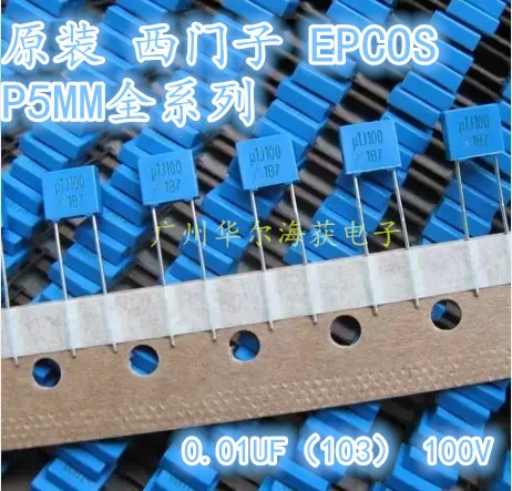 2019 hot sale 20PCS/50PCS Correction Capacitor 103 100V 0.01UF Original German EPCOS Metallized Film Capacitor free shipping
2019 hot sale 20PCS/50PCS Correction Capacitor 103 100V 0.01UF Original German EPCOS Metallized Film Capacitor free shipping
