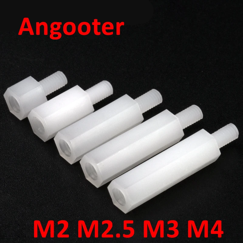 50pcs (M2 M2.5 M3 M4)*L+6mm Nylon standoff spacer Plastic for PCB Circuit Board Fixed Nylon Spacing Screws pillars
50pcs (M2 M2.5 M3 M4)*L+6mm Nylon standoff spacer Plastic for PCB Circuit Board Fixed Nylon Spacing Screws pillars