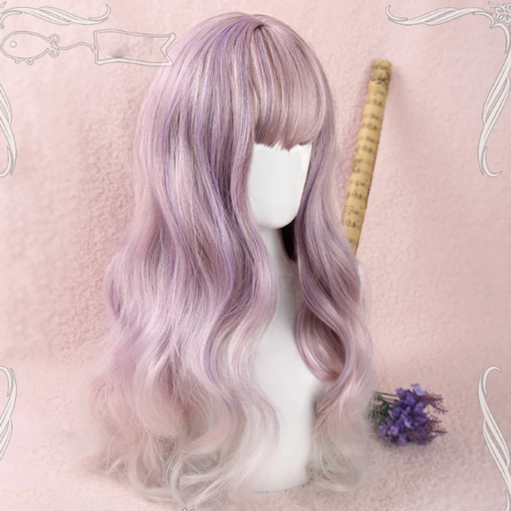 Lolita 55CM Long Purple Ombre Curly Synthetic Anime Women Bangs Cosplay Full Wig+Wig Cap Heat Resistant H762359
Lolita 55CM Long Purple Ombre Curly Synthetic Anime Women Bangs Cosplay Full Wig+Wig Cap Heat Resistant H762359