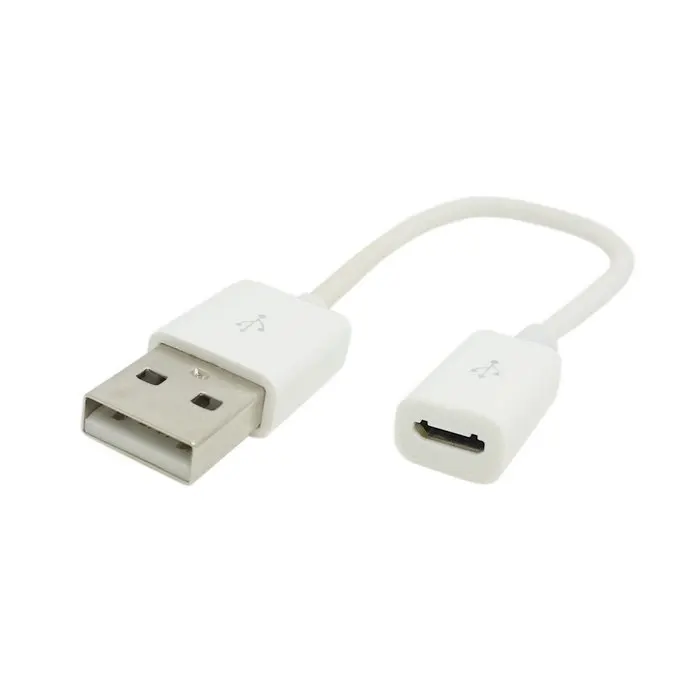 Удлинительный кабель с белым разъемом USB 2 0 папа на Micro Тип B 5-контактный мама 10 см |