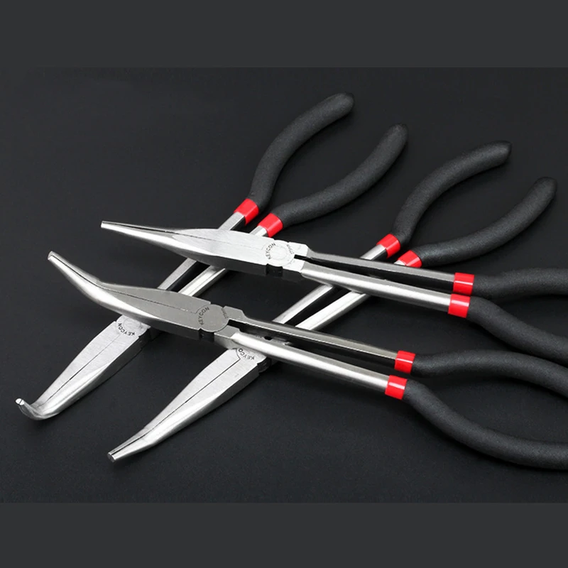 11" 280mm Long Handle Multi-functional Reach Circle Nose Pliers Plug Puller Multi tool Forceps Repair Hand Tools
11" 280mm Long Handle Multi-functional Reach Circle Nose Pliers Plug Puller Multi tool Forceps Repair Hand Tools