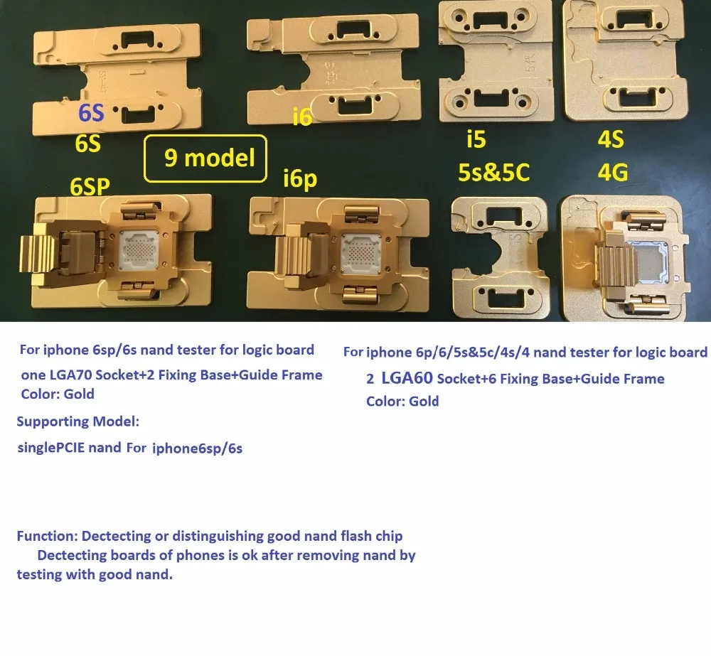 for iPhone 6sp 6s 6p 5s nand tester detecting tool,distinguish good nand,repairing mother board restore itunes error 9 4014
for iPhone 6sp 6s 6p 5s nand tester detecting tool,distinguish good nand,repairing mother board restore itunes error 9 4014