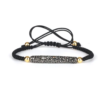 dankaishi Rhinestone Long Tube Bar Charm Bracelet Handmade Macrame Bracelet for Women and Men Simple Style Accessories Jewelry 
dankaishi Rhinestone Long Tube Bar Charm Bracelet Handmade Macrame Bracelet for Women and Men Simple Style Accessories Jewelry