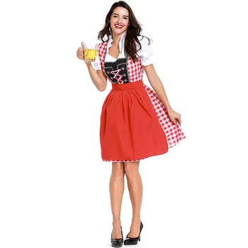 Women German Oktoberfest Beer Girl Costume Adult Female Bavarian Waitress Serving Maid Costume Dirndl Dress Uniform
Women German Oktoberfest Beer Girl Costume Adult Female Bavarian Waitress Serving Maid Costume Dirndl Dress Uniform