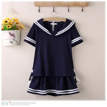 Cute Summer Style 2 Pieces Fashion Women Skirts Sailor Style Vintage Skirt Japanese School Uniform School Suit Skirt Top+Skirt
Cute Summer Style 2 Pieces Fashion Women Skirts Sailor Style Vintage Skirt Japanese School Uniform School Suit Skirt Top+Skirt