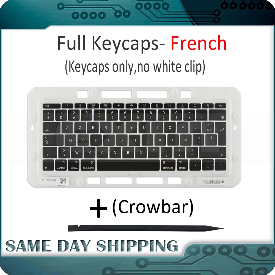 For Macbook Pro Retina 13" 15" A1706 A1707 A1708 French AZERTY Keyboard Key Cap Keycaps AP12 AC12 Butterfly 2nd Keys 2016 2017
For Macbook Pro Retina 13" 15" A1706 A1707 A1708 French AZERTY Keyboard Key Cap Keycaps AP12 AC12 Butterfly 2nd Keys 2016 2017