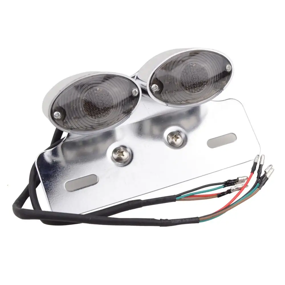 GOOFIT Chrome Motorcycle Double Rear Brake Tail Light With Integrated Indicator Turn Lamp for Scooter PocketBike ATV J065-846
GOOFIT Chrome Motorcycle Double Rear Brake Tail Light With Integrated Indicator Turn Lamp for Scooter PocketBike ATV J065-846