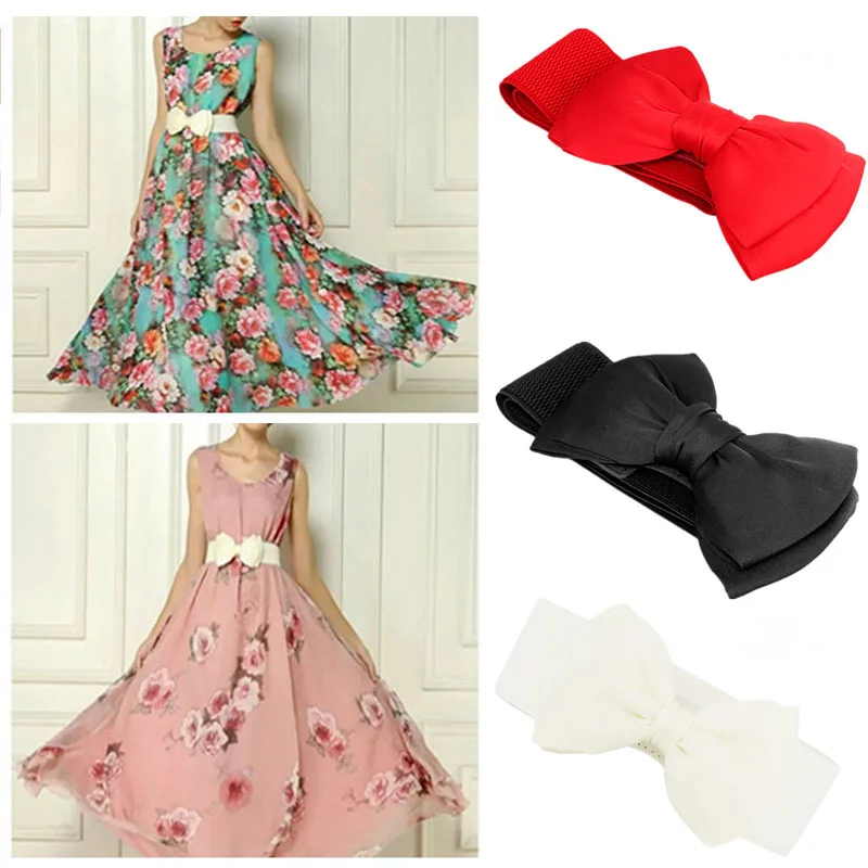 Fashion Women white Elastic Belt Bow Wide Stretch leather belt harajuku Style belt for dresses women Designer brands
Fashion Women white Elastic Belt Bow Wide Stretch leather belt harajuku Style belt for dresses women Designer brands