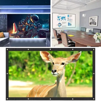 Cewaal soft Portable Foldable 16:9 HD 72inch Projector Screen Fiber Canvas Curtain for projector Film Home Theater outdoor 
Cewaal soft Portable Foldable 16:9 HD 72inch Projector Screen Fiber Canvas Curtain for projector Film Home Theater outdoor