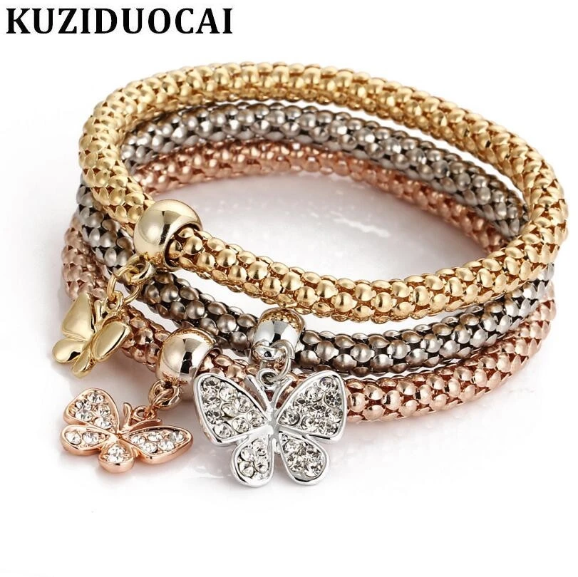 Kuziduocai New Hot ! Fashion Jewelry 3 PIeces/Set Crystal Butterfly Elastic Bangle & Bracelet For Women Ladies Gifts B-13
Kuziduocai New Hot ! Fashion Jewelry 3 PIeces/Set Crystal Butterfly Elastic Bangle & Bracelet For Women Ladies Gifts B-13