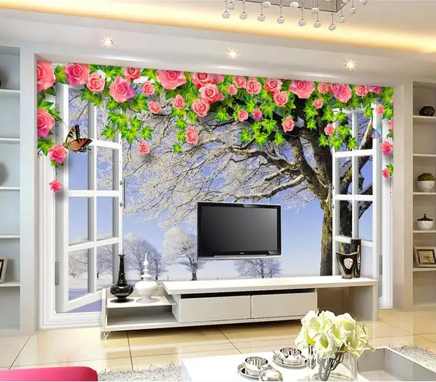 Customized 3d wallpaper 3d tv wallpaper murals White window vine flowers beautiful winter scene 3 d background wall wallpaper
Customized 3d wallpaper 3d tv wallpaper murals White window vine flowers beautiful winter scene 3 d background wall wallpaper