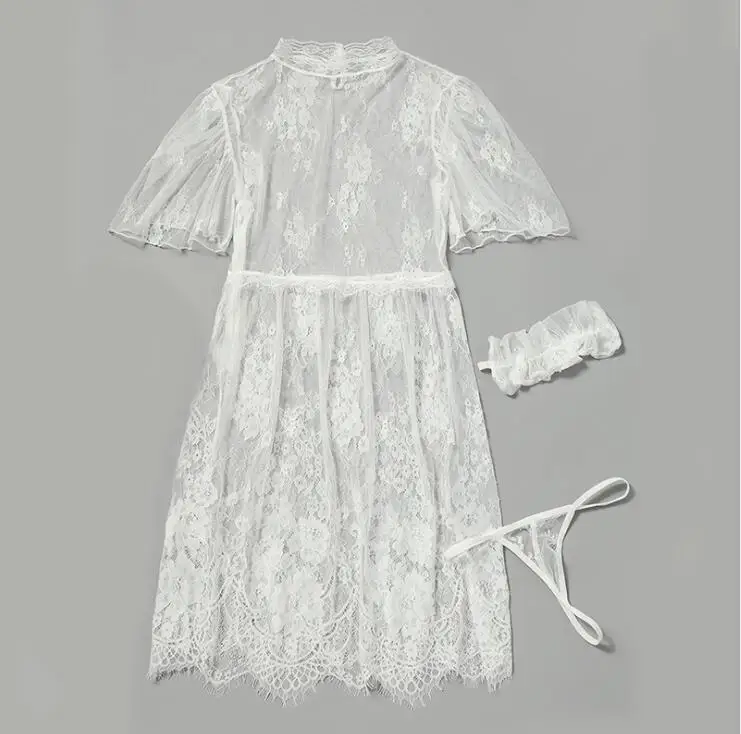 Lenceria Porno Sexy Lace Night Dress Costumes Perspective Nightie Sleepwear Albornoz Womens Lingerie Sexy Hot Erotic Black White
Lenceria Porno Sexy Lace Night Dress Costumes Perspective Nightie Sleepwear Albornoz Womens Lingerie Sexy Hot Erotic Black White