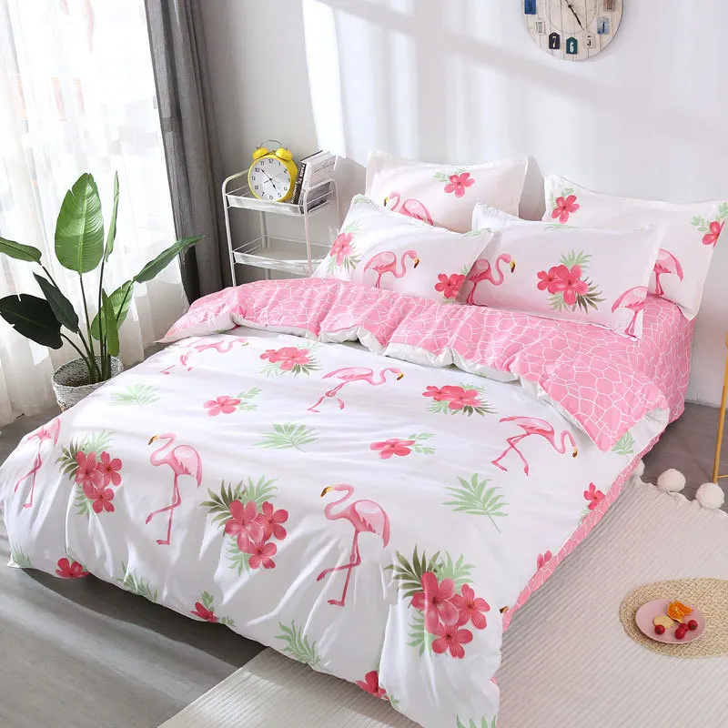 Pink Flamingo 4pcs Kid Bed Cover Set Cartoon Duvet Cover Adult Child Bed Sheets And Pillowcases Comforter Bedding Set 2TJ-61003
Pink Flamingo 4pcs Kid Bed Cover Set Cartoon Duvet Cover Adult Child Bed Sheets And Pillowcases Comforter Bedding Set 2TJ-61003