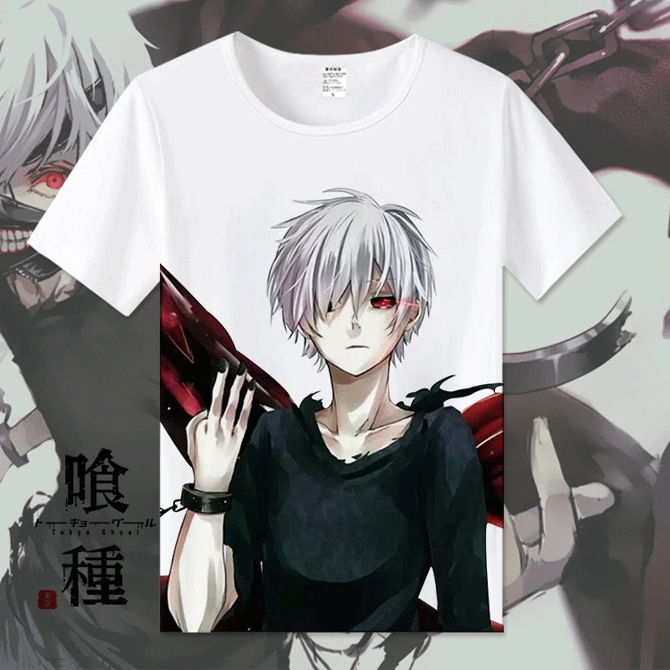 New Anime Tokyo Ghouls Ken Kaneki Cosplay Cotton T-shirts for Women/Men T Shirt O Neck Short Sleeve Summer Clothes Top Tees
New Anime Tokyo Ghouls Ken Kaneki Cosplay Cotton T-shirts for Women/Men T Shirt O Neck Short Sleeve Summer Clothes Top Tees