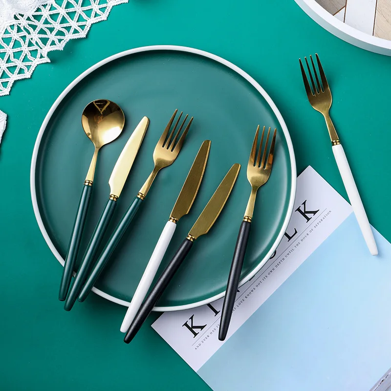 Food Grade Ceramic Handle Tableware Set Flatware Cutlery Stainless Steel 304 Utensils Kitchen Dinnerware Knife Fork Spoon
Food Grade Ceramic Handle Tableware Set Flatware Cutlery Stainless Steel 304 Utensils Kitchen Dinnerware Knife Fork Spoon