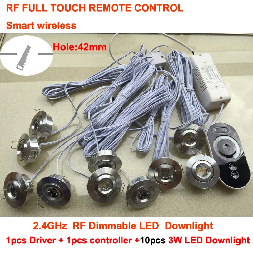 10pcs Dimmable LED Recessed Ceiling Lamps 10x3W Mini LED Spotlight LED Downlight+2.4G Dimmer+Driver+Remote Cabinet Stair Lamps
10pcs Dimmable LED Recessed Ceiling Lamps 10x3W Mini LED Spotlight LED Downlight+2.4G Dimmer+Driver+Remote Cabinet Stair Lamps