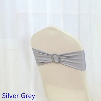 Silver Grey Colour Spandex chairs sash with Shiny Round buckles for chair covers band lycra sash bow tie wedding decoration
Silver Grey Colour Spandex chairs sash with Shiny Round buckles for chair covers band lycra sash bow tie wedding decoration