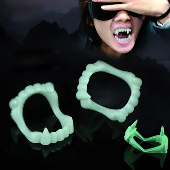 1 Pair Novelty Luminous Vampire Fake Teeth for Halloween Party Night Glow Prop Masquerade Cosplay Funny Makeup Dentures
1 Pair Novelty Luminous Vampire Fake Teeth for Halloween Party Night Glow Prop Masquerade Cosplay Funny Makeup Dentures