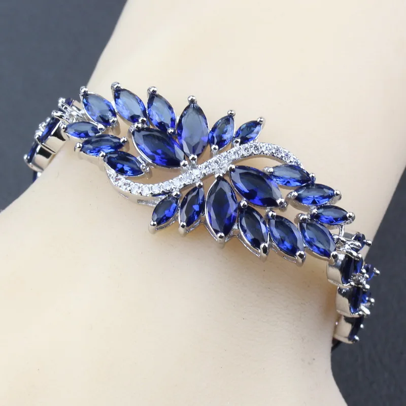 925 Sterling Silver Luxurious 8-Color Adjustable Link Chain Bracelet Length 19.5CM Blue Zircon Fashion Trinket
925 Sterling Silver Luxurious 8-Color Adjustable Link Chain Bracelet Length 19.5CM Blue Zircon Fashion Trinket