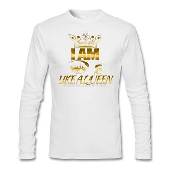 Vintage Style Screen Printing Tshirt With Crown Males Rock And Roll I'm Like A Queen Long Sleeved Mens Tops Cool t-shirts
Vintage Style Screen Printing Tshirt With Crown Males Rock And Roll I'm Like A Queen Long Sleeved Mens Tops Cool t-shirts