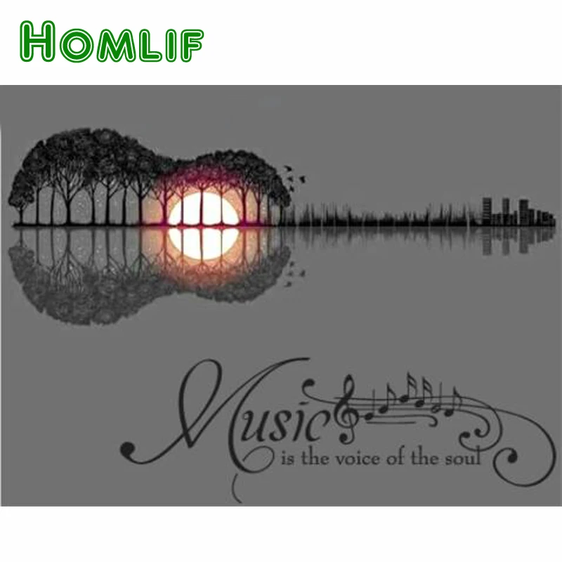 HOMLIF Music is the Voice of the Soul by Guitar Diamond Painting DIY Cross Stitch Diamond Embroidery Rhinestones Home Decor Gift
HOMLIF Music is the Voice of the Soul by Guitar Diamond Painting DIY Cross Stitch Diamond Embroidery Rhinestones Home Decor Gift