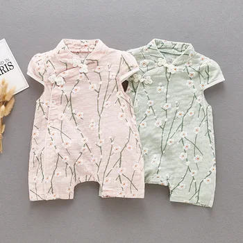 Summer infant baby girls clothing Chinese style cheongsam Jumpsuit for newborn baby girls birthday clothes sets floral rompers
Summer infant baby girls clothing Chinese style cheongsam Jumpsuit for newborn baby girls birthday clothes sets floral rompers