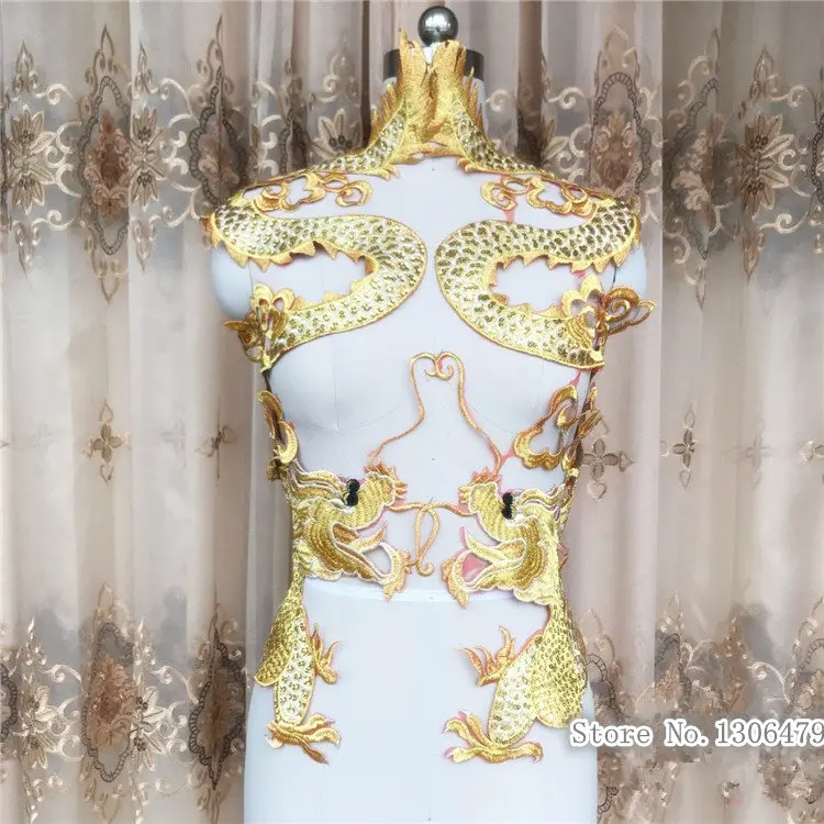 L Sequins Golden Dragon Exquisite Embroidery DragonCloth AffixedDIY Clothing Accessories RS1564
L Sequins Golden Dragon Exquisite Embroidery DragonCloth AffixedDIY Clothing Accessories RS1564