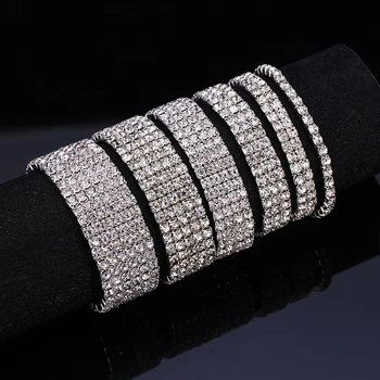HOCOLE Fashion Crystal Elasticity Wrap Bracelets Dor Women Silver Color Rhinestone Charm Bangles Bracelet Wedding Bridal Jewelry
HOCOLE Fashion Crystal Elasticity Wrap Bracelets Dor Women Silver Color Rhinestone Charm Bangles Bracelet Wedding Bridal Jewelry