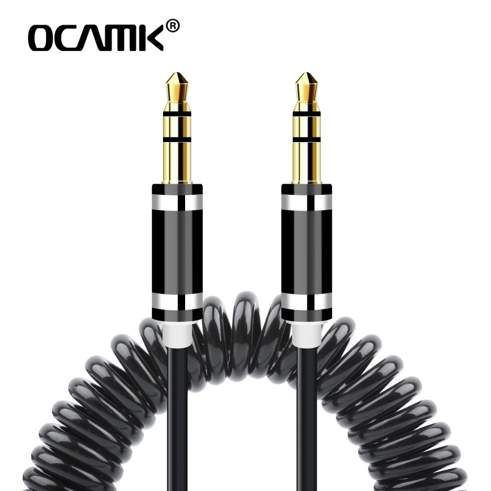 OCAMK 3.5mm AUX Cable Male to Male Car Audio Spring Cable 1M Audio Extend Cable Speaker Audio Connect Cord for MP4 Mobile Phone
OCAMK 3.5mm AUX Cable Male to Male Car Audio Spring Cable 1M Audio Extend Cable Speaker Audio Connect Cord for MP4 Mobile Phone
