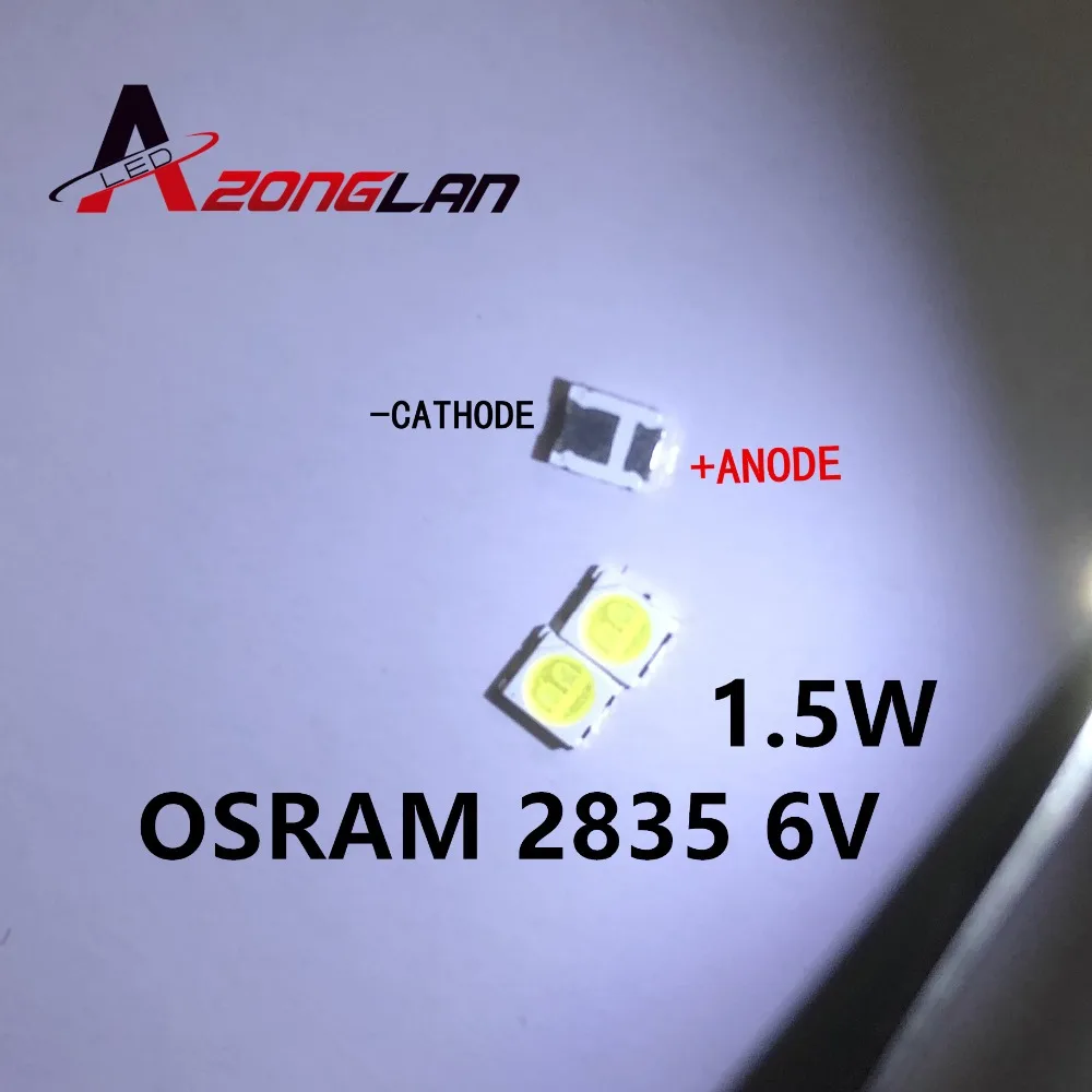 50pcs OSRAM LED Backlight High Power LED 1.5W 6V 1210 3528 2835 131LM Cool white LCD Backlight for TV TV Application
50pcs OSRAM LED Backlight High Power LED 1.5W 6V 1210 3528 2835 131LM Cool white LCD Backlight for TV TV Application