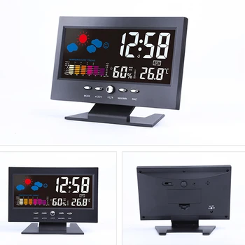 New Colorful LCD Digital Thermometer Hygrometer Electronic Temperature Humidity Meter Weather Station Alarm Clock Voice Control
New Colorful LCD Digital Thermometer Hygrometer Electronic Temperature Humidity Meter Weather Station Alarm Clock Voice Control