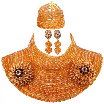 Champagne Gold AB African Beads Jewelry Set 25 Layers Crystal Beaded Short Necklace Nigerian Wedding Bridal Jewelry Sets 25R04
Champagne Gold AB African Beads Jewelry Set 25 Layers Crystal Beaded Short Necklace Nigerian Wedding Bridal Jewelry Sets 25R04