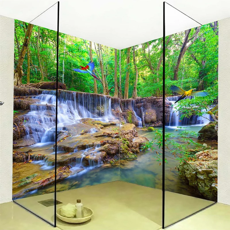 PVC Self-Adhesive Waterproof Mural Wallpaper 3D Waterfall Parrot Bathroom Background Wall Sticker Home Decor Papel De Parede 3 D
PVC Self-Adhesive Waterproof Mural Wallpaper 3D Waterfall Parrot Bathroom Background Wall Sticker Home Decor Papel De Parede 3 D
