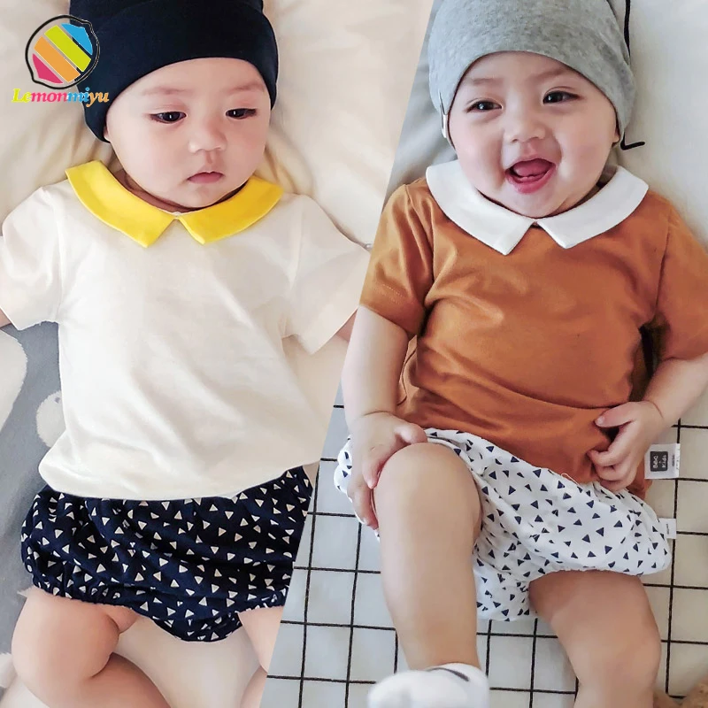 Lemonmiyu Cotton Dot Baby Shorts Cute Summer Bloomer Bottoms Elastic Waist Black White Beach Short Trousers Toddler Casual Pants | Детская