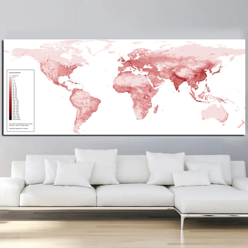 Modern Globe Red World Map Show Populated Regions Canvas Painting Poster Print On Canvas Art Wall Picture for Office Room Decor
Modern Globe Red World Map Show Populated Regions Canvas Painting Poster Print On Canvas Art Wall Picture for Office Room Decor