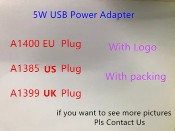 50pcs/lot 5W 5V 1A wall charger US EU UK plug home charger adapter A1385 A1400 A1399 Wall Charger Plug with retail box
50pcs/lot 5W 5V 1A wall charger US EU UK plug home charger adapter A1385 A1400 A1399 Wall Charger Plug with retail box