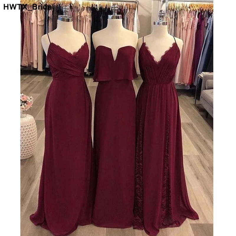 Elegant Spaghetti Straps Chiffon Bridesmaid Dress Long Dress for Wedding Party for Woman Burgundy Bridesmaid Dresses Custom Made
Elegant Spaghetti Straps Chiffon Bridesmaid Dress Long Dress for Wedding Party for Woman Burgundy Bridesmaid Dresses Custom Made