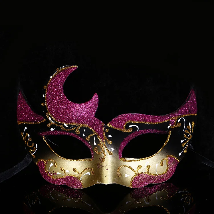Venetian Crescent Mask Spree Cosplay Masquerade Dance Bar Carnival Party Decoration Half Face Mask Plastic Performance Eye Mask
Venetian Crescent Mask Spree Cosplay Masquerade Dance Bar Carnival Party Decoration Half Face Mask Plastic Performance Eye Mask