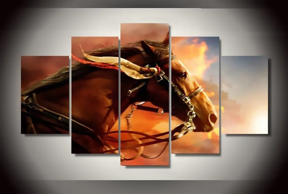 Home Decor Modular Picture HORSE PAINTING - 5 PIECE CANVAS Wall Art Print Poster printed painting dorp shipping
Home Decor Modular Picture HORSE PAINTING - 5 PIECE CANVAS Wall Art Print Poster printed painting dorp shipping