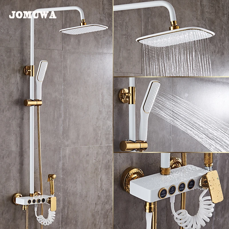 Bathroom Luxury black / white Golden shower set shower antique gold shower set bathroom black color Shower faucet Bathtub Faucet
Bathroom Luxury black / white Golden shower set shower antique gold shower set bathroom black color Shower faucet Bathtub Faucet