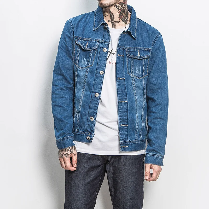 Fashion Men's Denim Jackets Spring Autumn Men Single Breasted Jacket Coat Slim Fit Jeans Jacket Mens Jeans Outwear
Fashion Men's Denim Jackets Spring Autumn Men Single Breasted Jacket Coat Slim Fit Jeans Jacket Mens Jeans Outwear