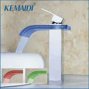 KEMAIDI Bathroom Basin Faucet Beautiful LED Light Waterfall Bathroom Deck Mounted Chrome Brass Sink Faucet Mixer Tap
KEMAIDI Bathroom Basin Faucet Beautiful LED Light Waterfall Bathroom Deck Mounted Chrome Brass Sink Faucet Mixer Tap