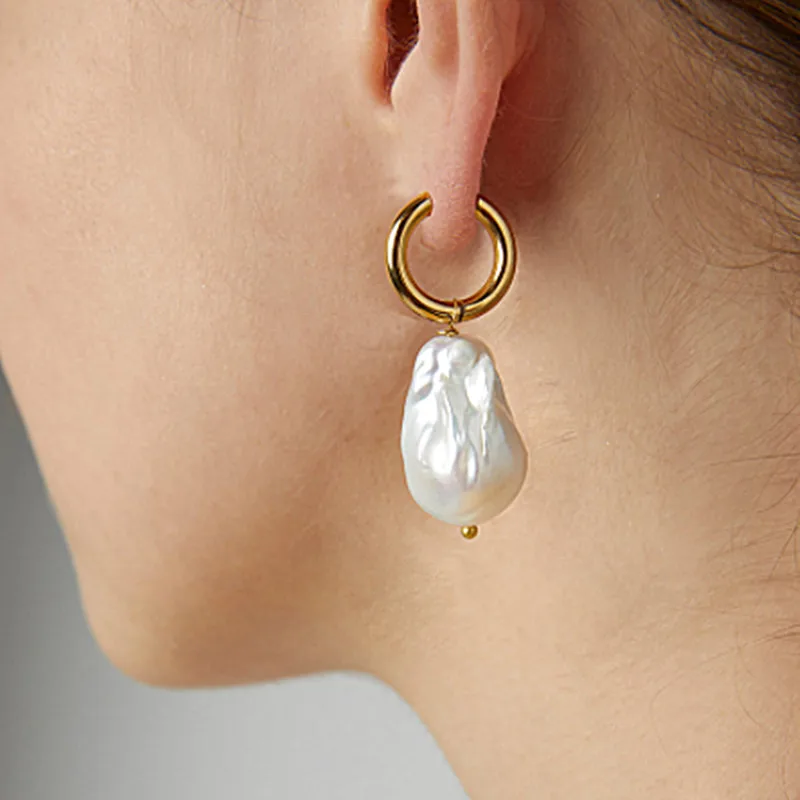 Huggie Oorbellen Bijoux Acier Inoxydable Femme Natural Freshwater Baroque Pearls Circle Hoop Round Earrings For Women Jew
Huggie Oorbellen Bijoux Acier Inoxydable Femme Natural Freshwater Baroque Pearls Circle Hoop Round Earrings For Women Jew