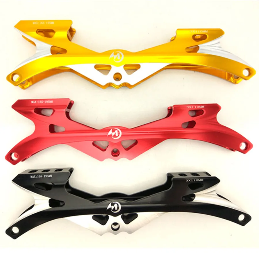 3*110mm Speed Inline Skate Frames 165-195mm Distance Aluminum Rocking Speed Competition Racing Skating Base For 3*110mm Patines
3*110mm Speed Inline Skate Frames 165-195mm Distance Aluminum Rocking Speed Competition Racing Skating Base For 3*110mm Patines