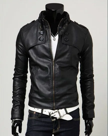 New Arrival Fashion Men Leather Coat Male Slim Casual Coats Man Outerwear Stand Collar Jackets Mens Leather Jacket
New Arrival Fashion Men Leather Coat Male Slim Casual Coats Man Outerwear Stand Collar Jackets Mens Leather Jacket