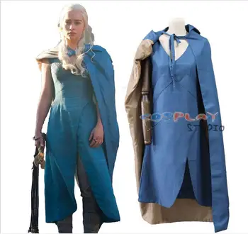 Game Of Thrones Daenerys Targaryen Halloween Costume For Adult Women Blue Pinafore Dress With Cloak Carnival Cosplay Party Dress
Game Of Thrones Daenerys Targaryen Halloween Costume For Adult Women Blue Pinafore Dress With Cloak Carnival Cosplay Party Dress
