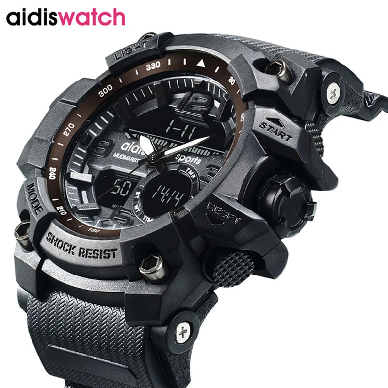 Men's Sports Watches AIDIS Waterproof Big Dial Mens Digital Watch Electronic Male Wrist watch military LED Men Sport Watch 2019
Men's Sports Watches AIDIS Waterproof Big Dial Mens Digital Watch Electronic Male Wrist watch military LED Men Sport Watch 2019