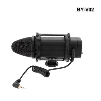 BY-V02 stereo X/Y condenser Microphone for DSLR cameras, camcorders, and audio recorders
BY-V02 stereo X/Y condenser Microphone for DSLR cameras, camcorders, and audio recorders